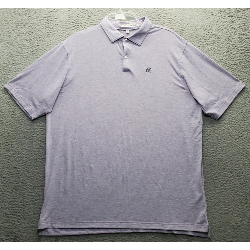 Peter Millar Golf Polo Shirt Mens XL Multi Colleton River Logo Short Sleeve EUC